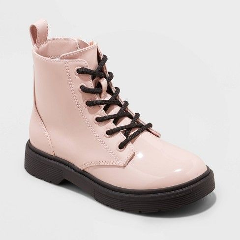 Photo 1 of Girls' Zoe Zipper Slip-On Lace-Up Combat Boots - art class™ 5
