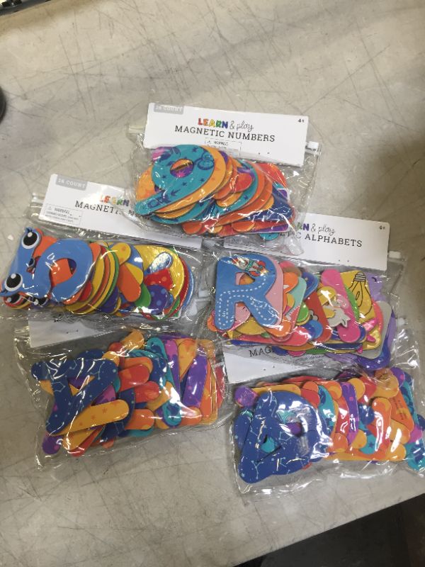 Photo 1 of 5PACK LEARN & PLAY MAGNETRIC ALPHABETS & NUMBERS 5PACK 