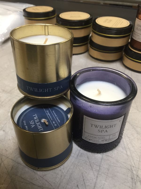 Photo 1 of 4PACK SCEMTED CANDLES - TWILIGHT SPA  3,3.5oz/ 1 4oz