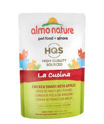 Photo 1 of (12 Pack) Almo Nature HQS La Cucina Chicken dinner with Apple in jelly Grain Free Wet Cat Food Pouches 1.97oz. Pouches---BEST BY MAY 15 2022---
