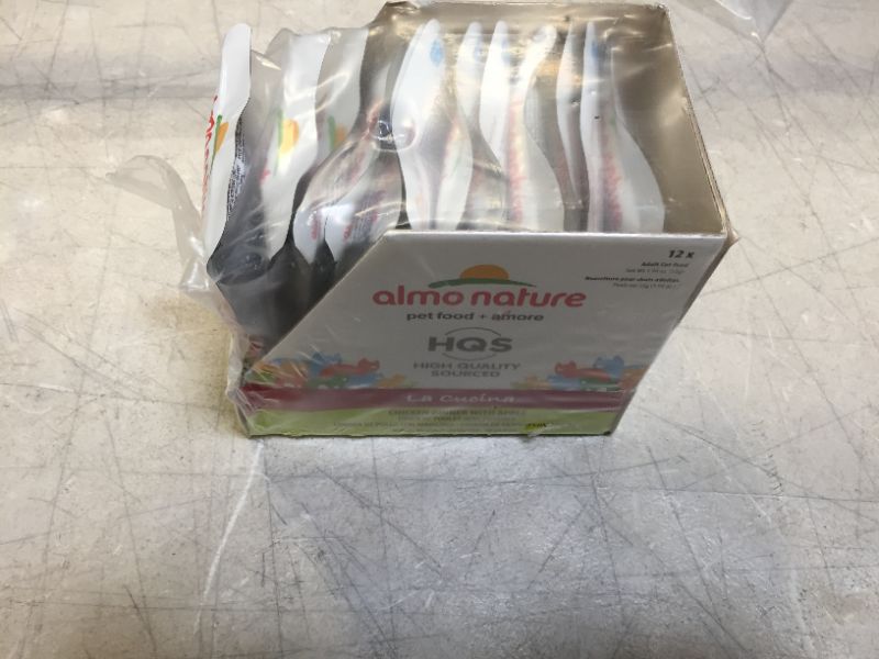 Photo 2 of (12 Pack) Almo Nature HQS La Cucina Chicken dinner with Apple in jelly Grain Free Wet Cat Food Pouches 1.97oz. Pouches---BEST BY MAY 15 2022---
