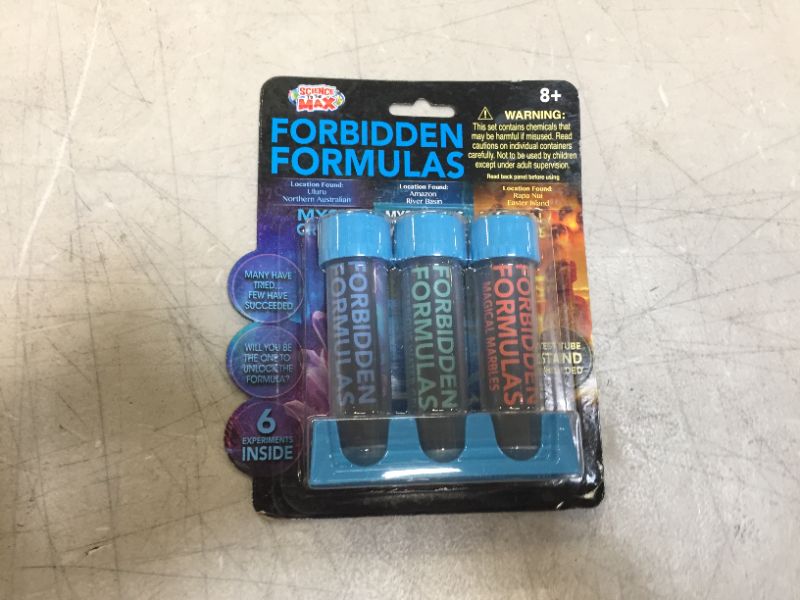 Photo 1 of Forbidden Formulas Science to the Max experiment kits 