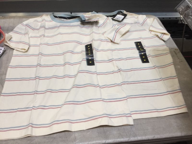 Photo 2 of Boys' Striped Short Sleeve T-Shirt - Art Class-Size: M-SET OF 2 (ITEMS ARE DIRTY FROM EXPOSURE)