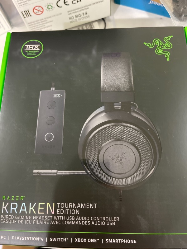 Photo 2 of Razer Kraken Tournament Edition THX 7.1 Surround Sound Gaming Headset: Retractable Noise Cancelling Mic - USB DAC -  For PC
