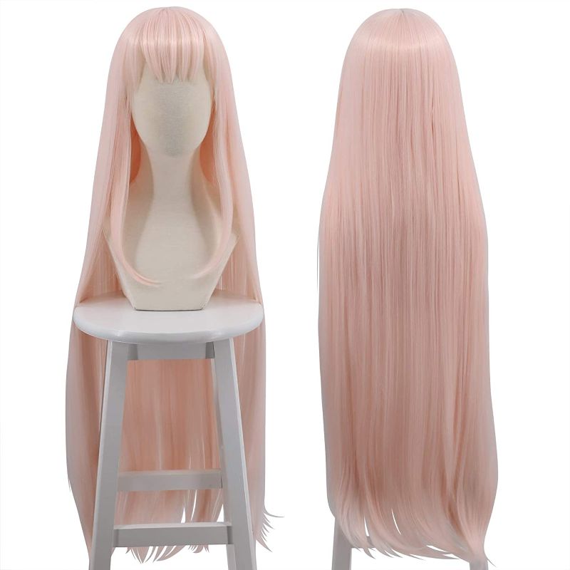 Photo 1 of Cosplay Wig Long Straight Pink Costume Wig