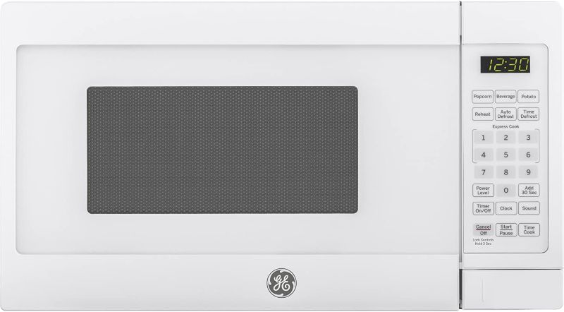 Photo 1 of GE Microwave Oven | 0.7 Cubic Feet Capacity, 700 Watts | Kitchen Essentials for the Countertop or Dorm Room Cu Ft, White
