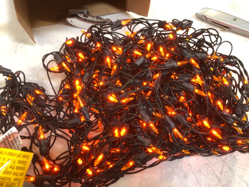 Photo 2 of 4 ft. x 6 ft. 300 Orange Mini LED Net Lights
