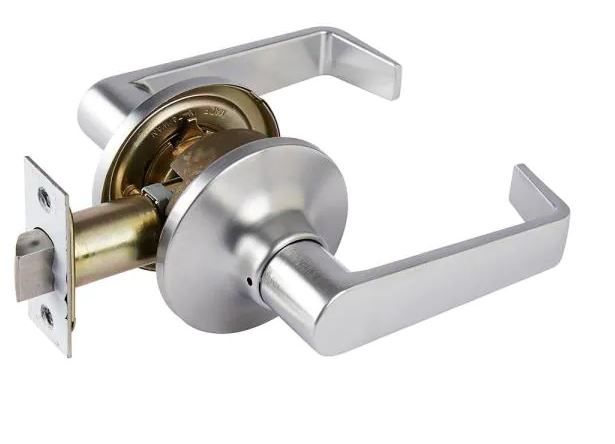 Photo 1 of Commercial 2-3/4 in. Satin Chrome Standard Duty Passage Hall/Closet Door Lever
