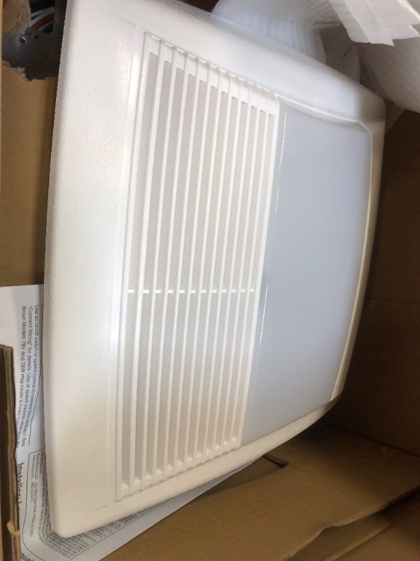 Photo 1 of Broan-NuTone QT Series 130 CFM Ceiling Bathroom Exhaust Fan with Light and Night Light, ENERGY STAR*