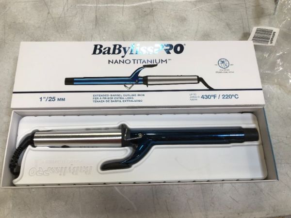 Photo 1 of BaBylissPRO BNTW100XLUC Nano Titanium Extended Barrel Curling Iron