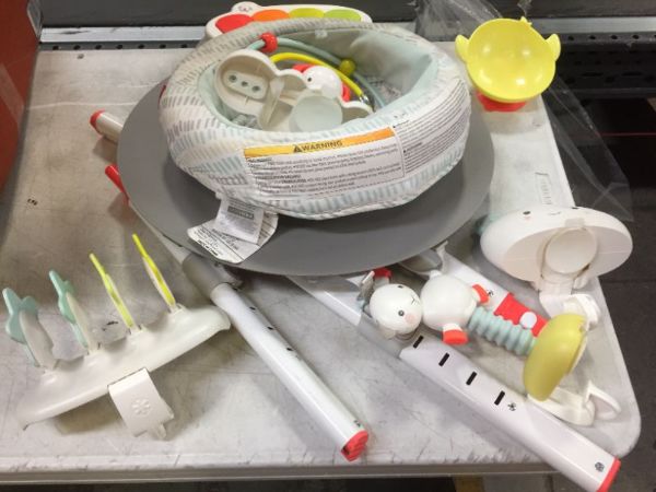 Photo 1 of Skip Hop Baby Activity Center: Interactive Play Center with 3-Stage Grow-with-Me Functionality, 4mo+, Silver Lining Cloud
