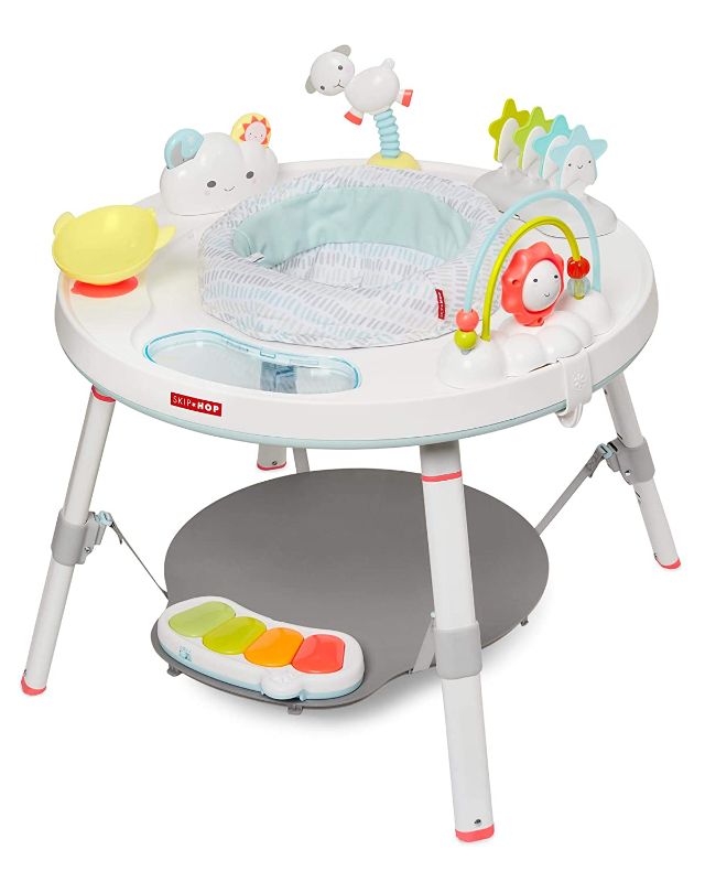 Photo 1 of Skip Hop Baby Activity Center: Interactive Play Center with 3-Stage Grow-with-Me Functionality, 4mo+, Silver Lining Cloud
