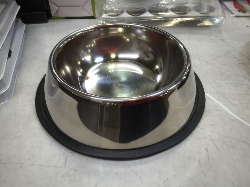 Photo 2 of 3x Bosose Paragon Stainless Steel Dog Bowl with Noise Reduction Non-Slip Rubber Base & Solid Durable Easy-Cleaning Anti-Rust Water and Food Feeder for Dogs and Cats
