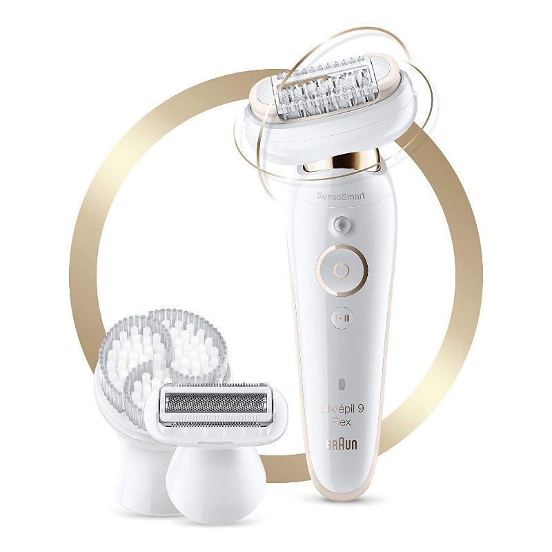 Photo 1 of Braun Epilator Silk-épil 9 9-030 with Flexible Head, Facial Hair Removal for Women, Shaver & Trimmer, Cordless, Rechargeable, Wet & Dry, Beauty Kit with Body Massage Pad