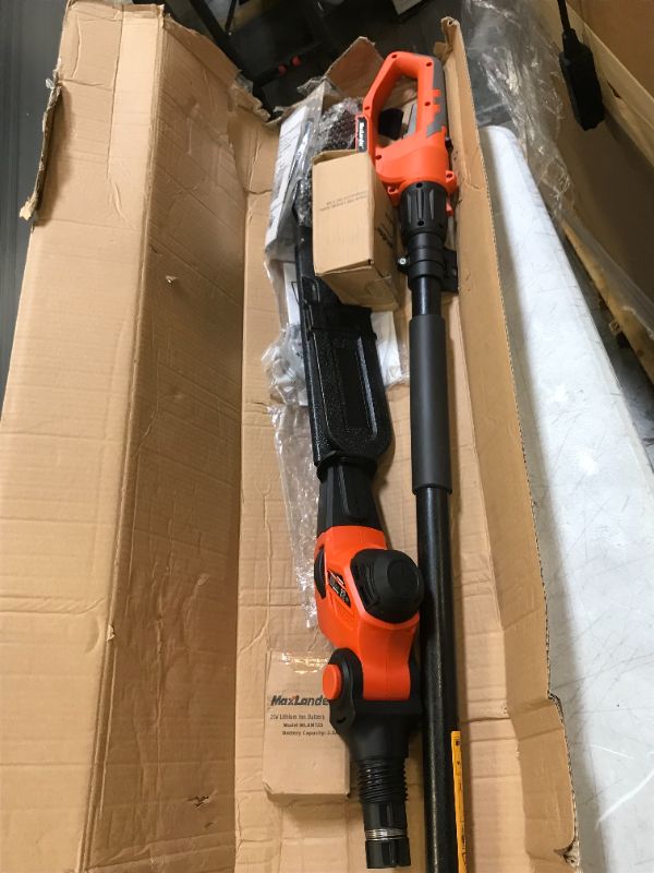 Photo 1 of MAXLANDER 20V CORDLESS POLE SAW AND HEDGE TRIMMER 2 IN 1  