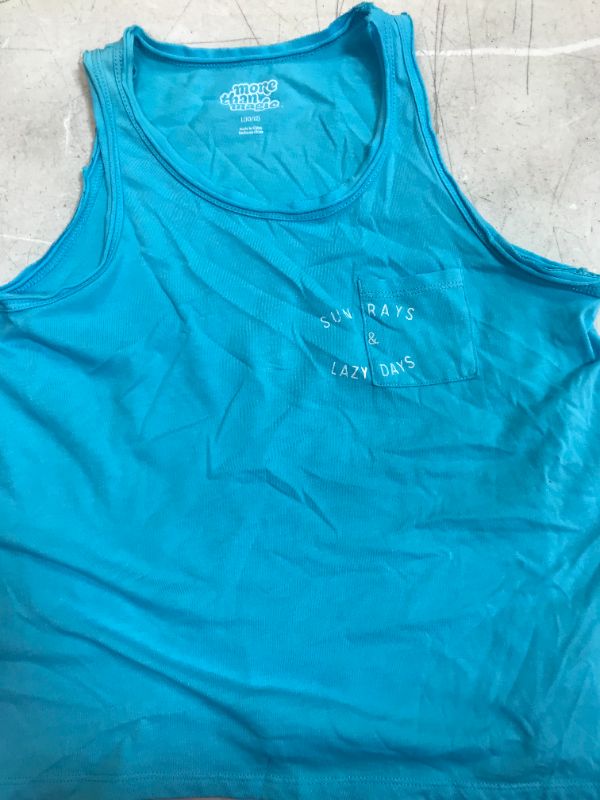 Photo 3 of kids tank top color aqua color large 2 pcs 