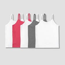 Photo 1 of Girls' Hanes 4pk Camisole - White/Gray/Pink size large 
