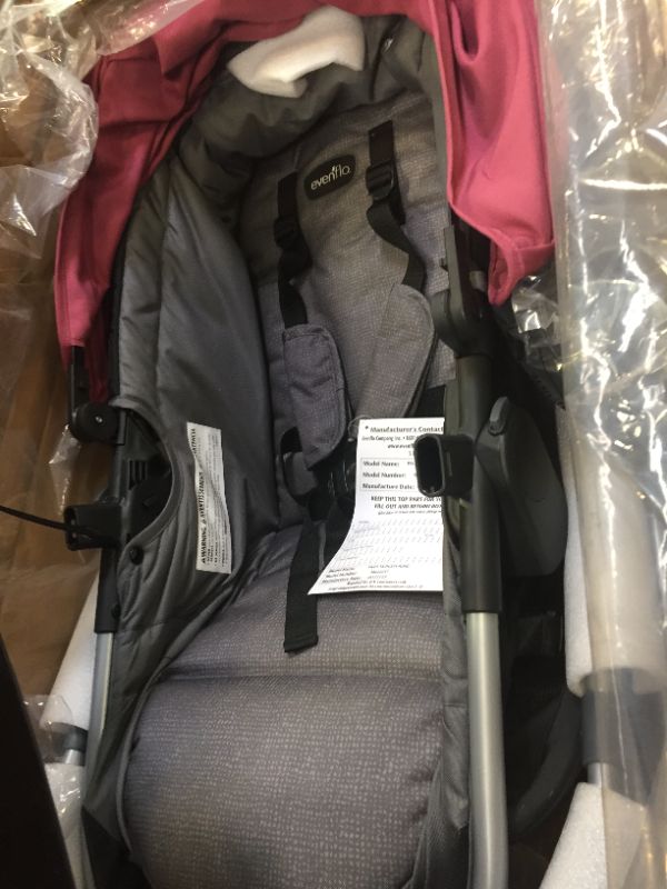 Photo 4 of Evenflo Pivot Modular Travel System with SafeMax Infant Car Seat - Dusty Rose