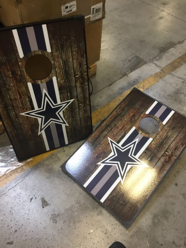 Photo 3 of Year-round classic Wild Sports NFL Dallas Cowboys 2´ x 3´ MDF Deluxe Cornhole Set