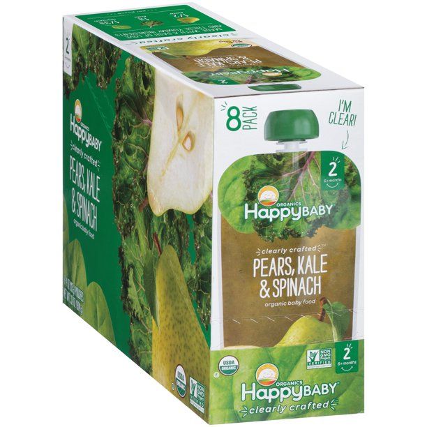 Photo 1 of (8 Pouches) Happy Baby Organics Baby Food, Pears, Kale & Spinach, 3.5 Oz
bb 09/22/2022
