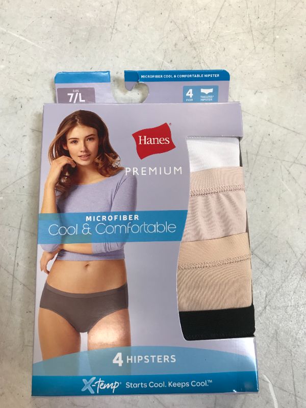 Photo 2 of Hanes® Premium Women's Microfiber Hipster Briefs - Colors May Vary
