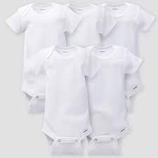 Photo 1 of Gerber Baby 5pk Short Sleeve Onesies - White
