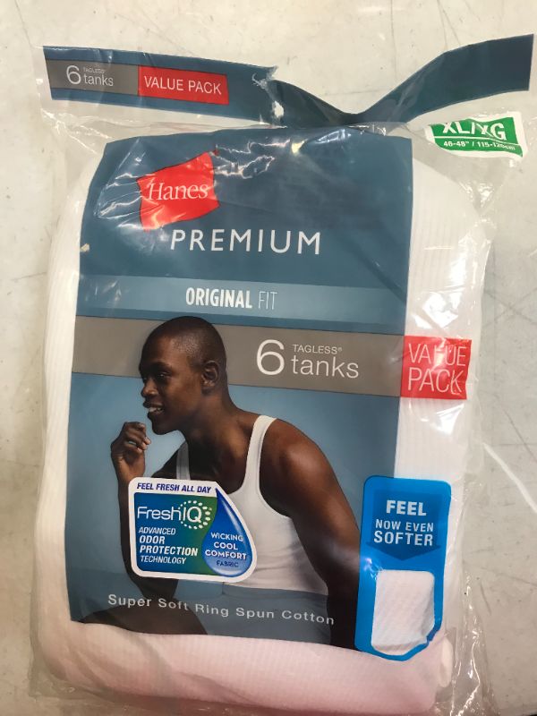 Photo 2 of Hanes Premium Men's 6pk Comfort Tank - White S size extra large 
