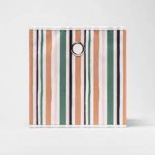 Photo 1 of 11" Fabric Cube Storage Bin Stripe - Room Essentials 2 pack 
