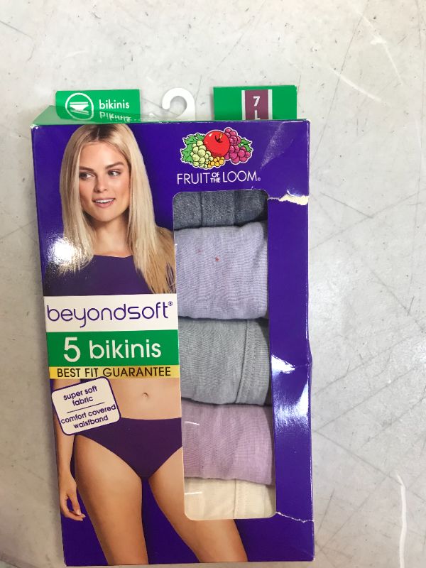 Photo 2 of Fruit of the Loom Women's beyondsoft Bikini Panties 5pk - Colors May Vary
