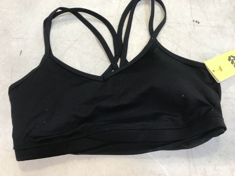 Photo 1 of black sports bra size medium 