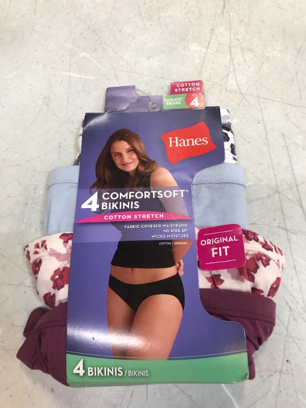 Photo 1 of Hanes Women's Cotton Stretch 4pk Bikini briefs 
