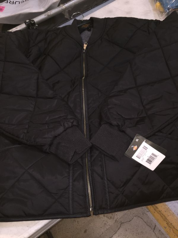 Photo 2 of Dickies Men's Diamond Quilted Nylon Jacket - Black Large