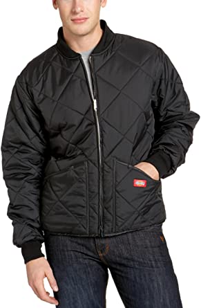 Photo 1 of Dickies Men's Diamond Quilted Nylon Jacket - Black Large