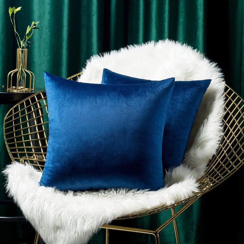 Photo 1 of AVOE Pack of 2 Velvet Throw Pillow Covers, Decorative Throw Cushion Case Pillow 18 X 18
