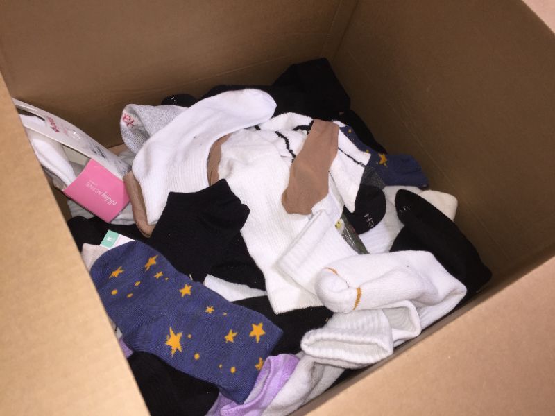 Photo 2 of ;BOX LOT VARIOUS MISMATCHED MENSA AND WOMENS SOCKS