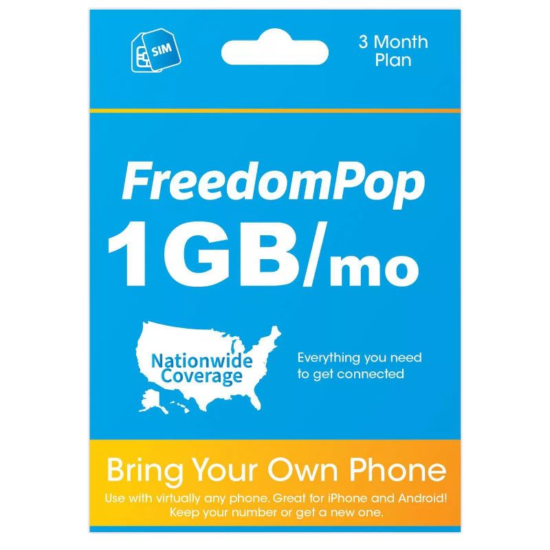 Photo 1 of FreedomPop Prepaid 3-Month (1GB) - $25
