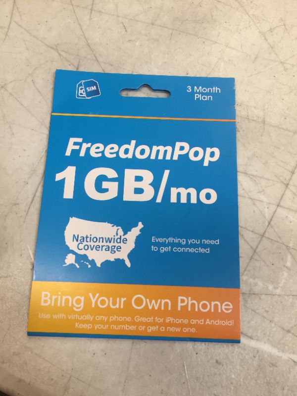 Photo 2 of FreedomPop Prepaid 3-Month (1GB) - $25
