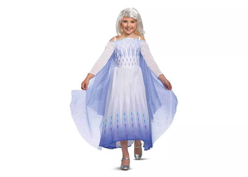 Photo 1 of Kids' Deluxe Disney Frozen 2 Snow Queen Elsa Halloween Costume Dress
SIZE MEDIUM 