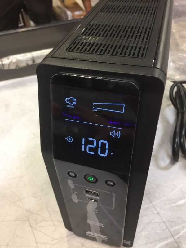 Photo 2 of APC UPS 1500VA Sine Wave UPS Battery Backup, BR1500MS2 Backup Battery Power Supply with AVR, (2) USB Charger Ports
