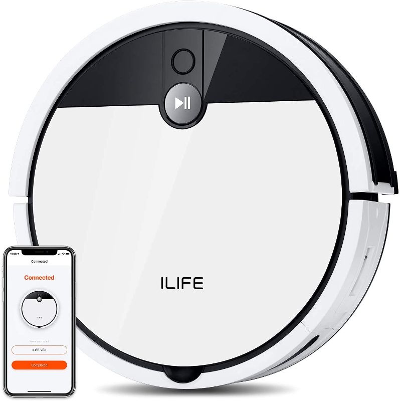 Photo 1 of ILIFE V9e Robot Vacuum Cleaner, 4000Pa Max Suction, Wi-Fi Connected, Works with Alexa, 700ml Large Dustbin, Self-Charging, Customized Schedule, Ideal for Pet Hair, Hard Floor and Low Pile Carpet.
