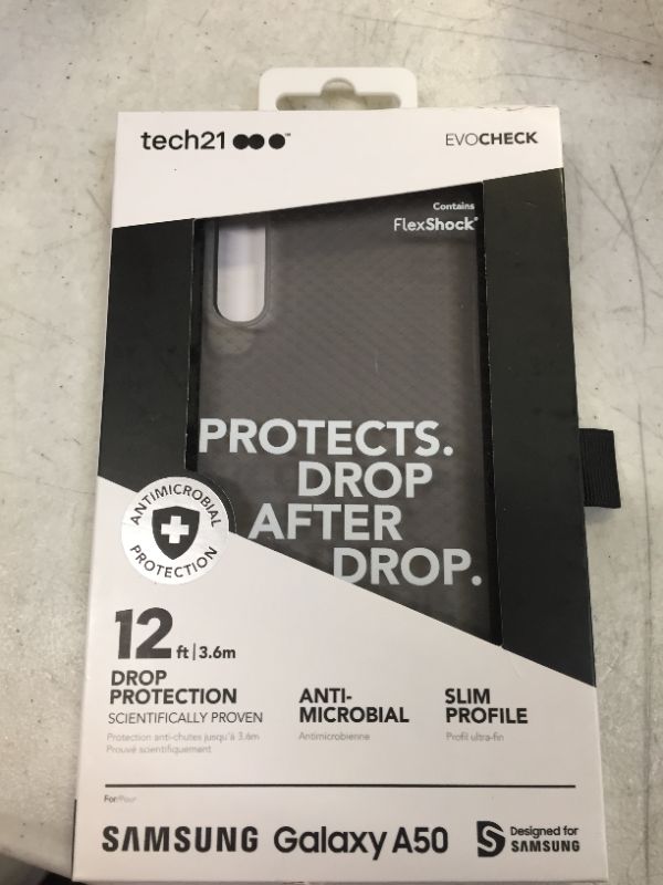 Photo 2 of 2 pack Tech21 Evo Check Case for Samsung Galaxy A50 - Smokey Black
