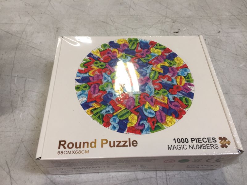 Photo 1 of 1000 PIECE CVOLORFUL NUMBER PUZLE