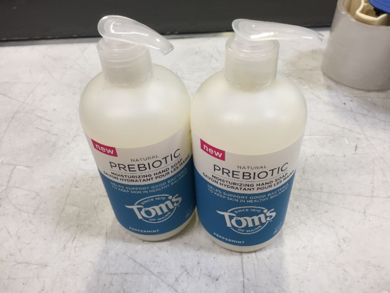 Photo 1 of 2 PACK Tom's of Maine Prebiotic Moisturizing Natural Liquid Hand Soap, Peppermint, 12 oz.
