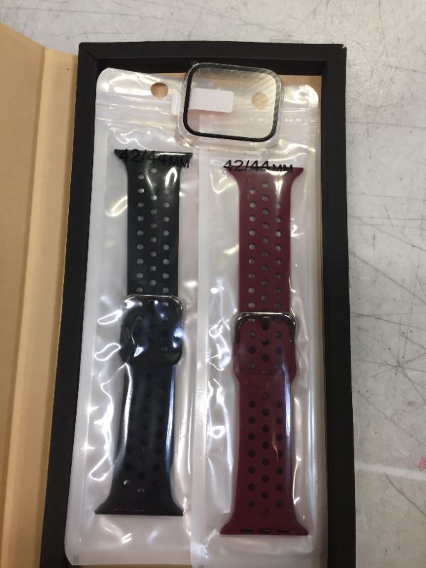 Photo 1 of 2 APPLE WATCH BANDS AND GLASS SCREEN PROTECTOR WITH SIDE PROTECTION