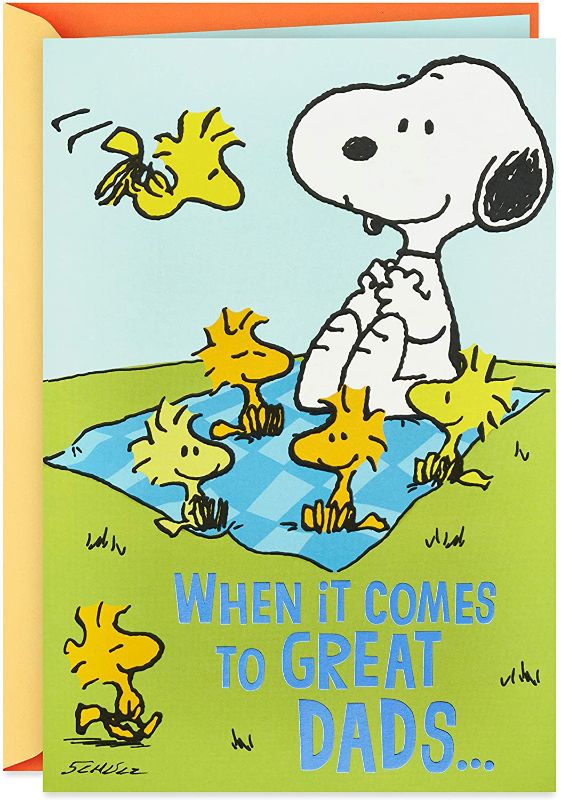 Photo 1 of 2 PACK Hallmark Pop Up Father's Day Card for Dad From Kids (Peanuts Snoopy and Woodstock Picnic) (599FFW9145)
