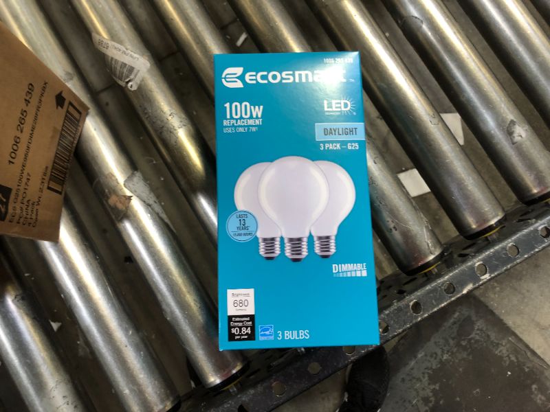 Photo 4 of 100-Watt Equivalent G25 Dimmable Globe Frosted Glass Filament LED Vintage Edison Light Bulb Daylight (3-Pack)
