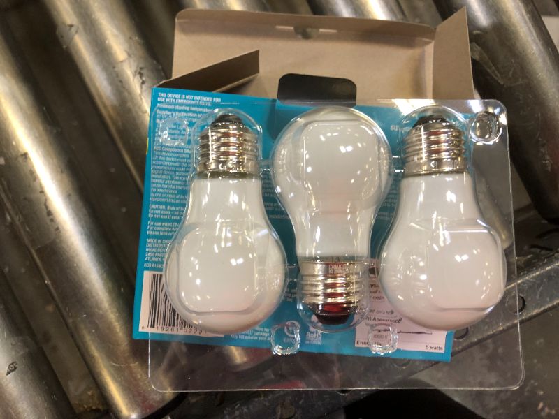 Photo 5 of 40-Watt Equivalent A15 Dimmable ENERGY STAR Frosted Glass Filament Vintage Edison LED Light Bulb Bright White (3-Pack) 4 BOXES 
