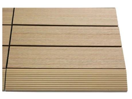 Photo 1 of 1/6 ft. x 1 ft. Quick Deck Composite Deck Tile Straight Fascia in Canadian Maple (4-Pieces/Box) 7 BOXES 
