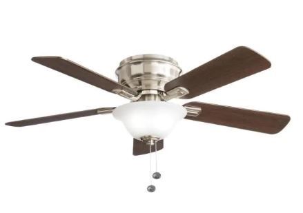 Photo 1 of Hawkins II 44 in. LED Brushed Nickel Ceiling Fan with Light
