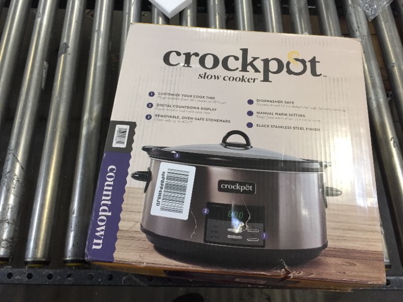 Photo 8 of Crock-Pot Digital Slow Cooker - 8 qt - Black Stainless